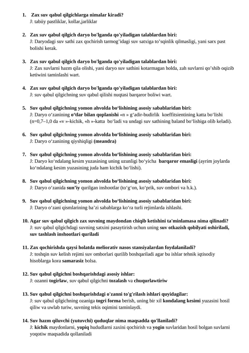 Zax suv qabul qilgichlar