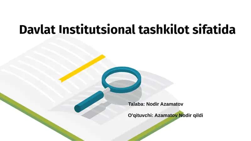 Davlat Institutsional tashkilot sifatida