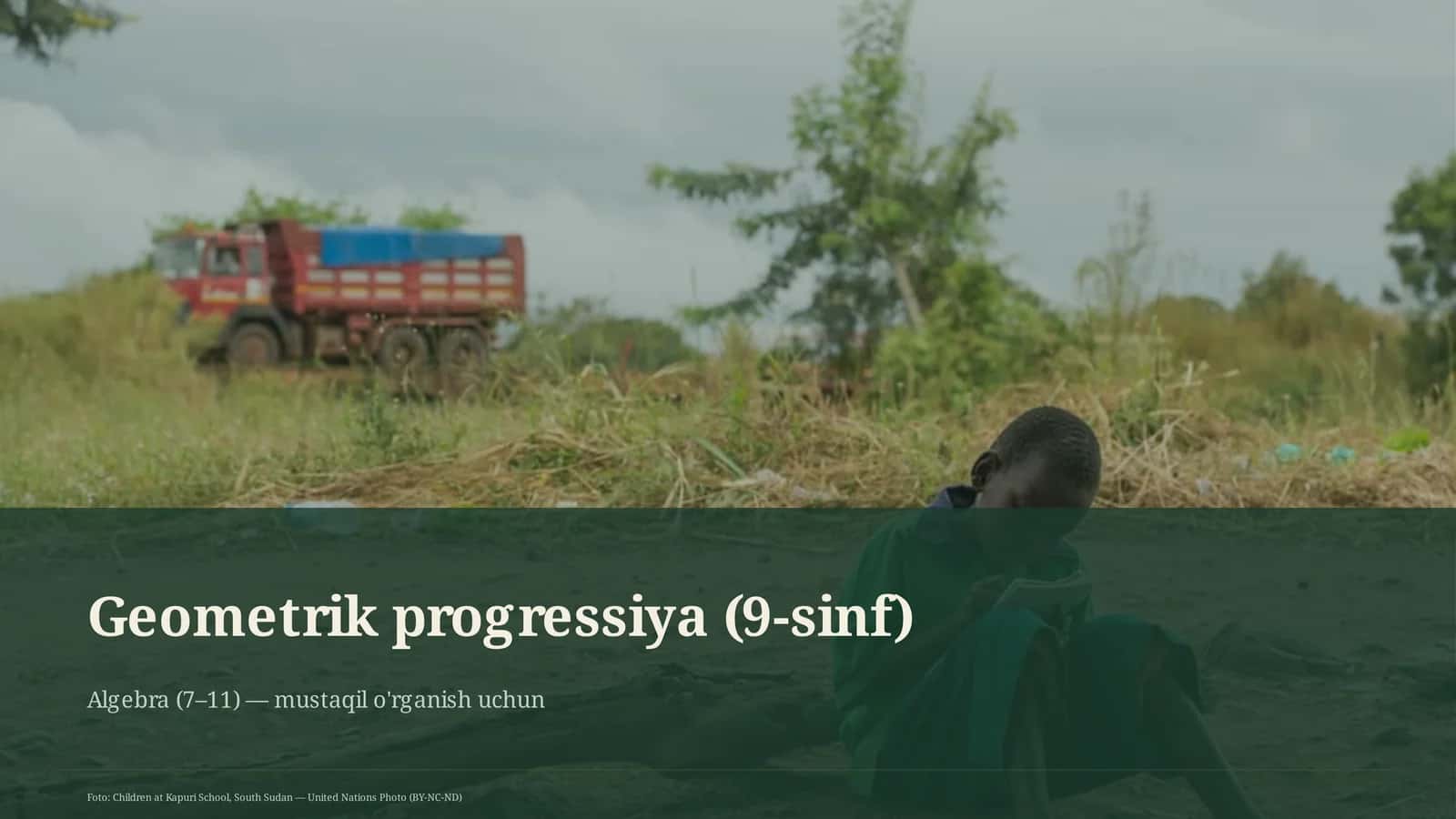 Geometrik progressiya (9-sinf)