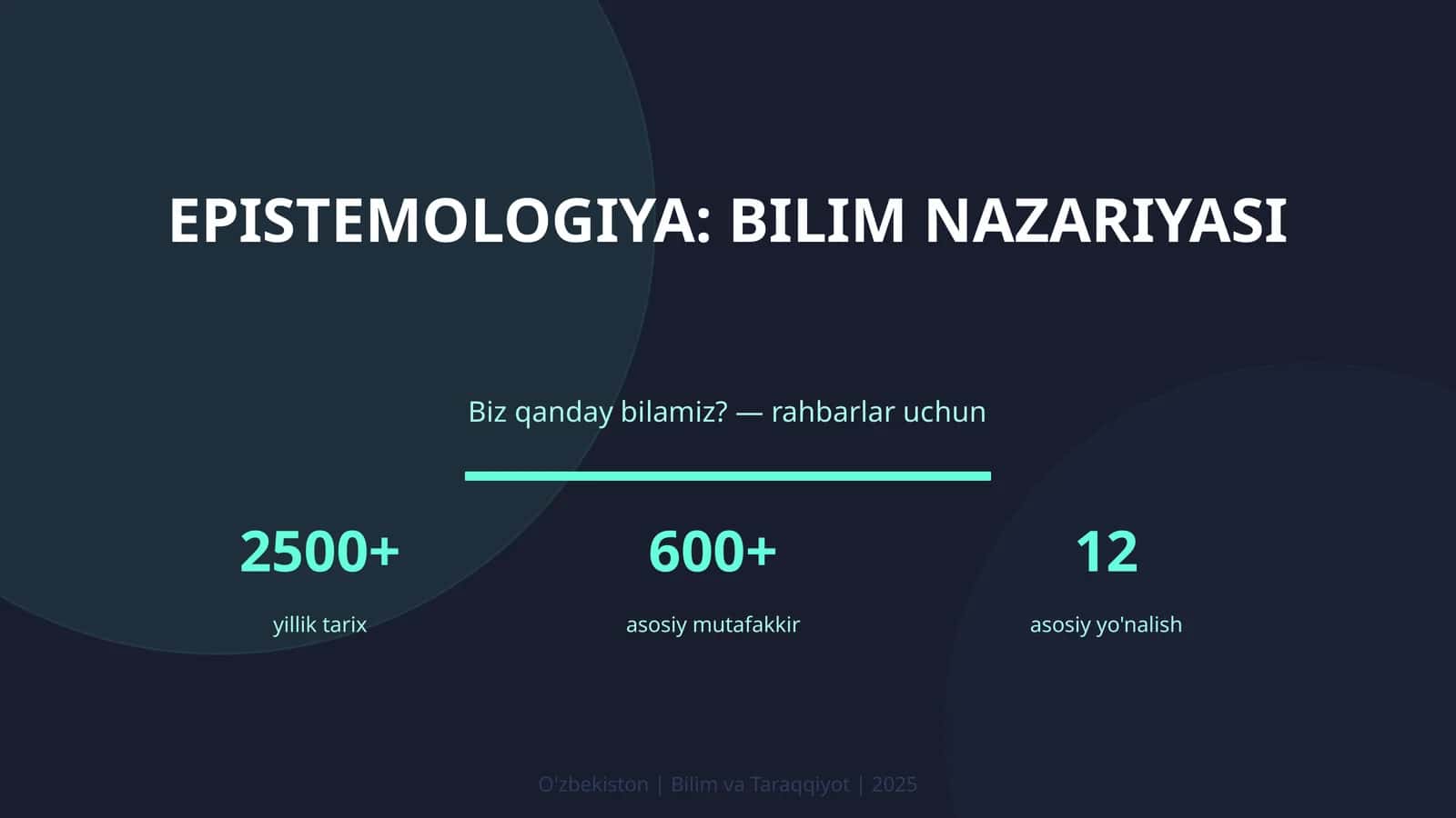 Epistemologiya: Bilim Nazariyasi