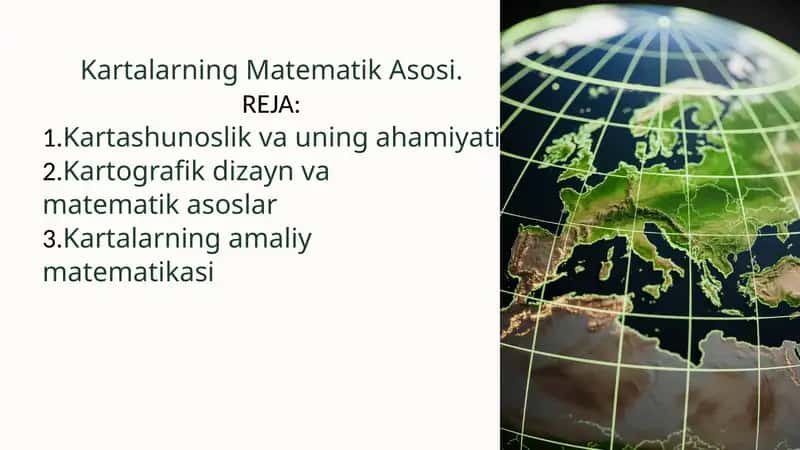 Kartalarning Matematik Asosi