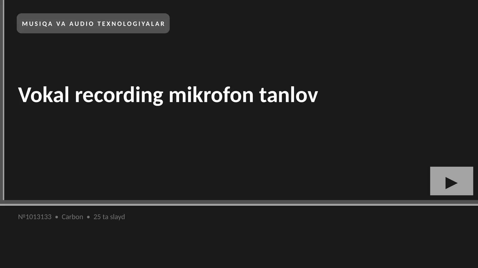 Vokal recording mikrofon tanlov