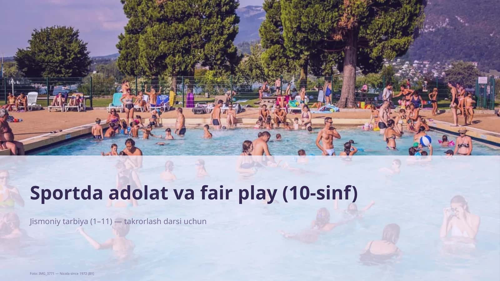 Sportda adolat va fair play (10-sinf)