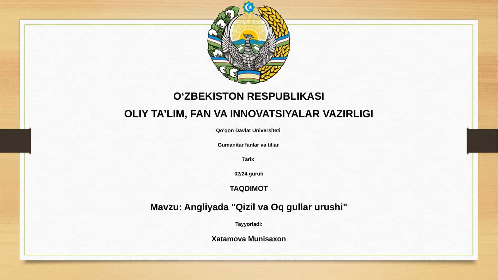 Angliyada "Qizil va Oq gullar urushi"