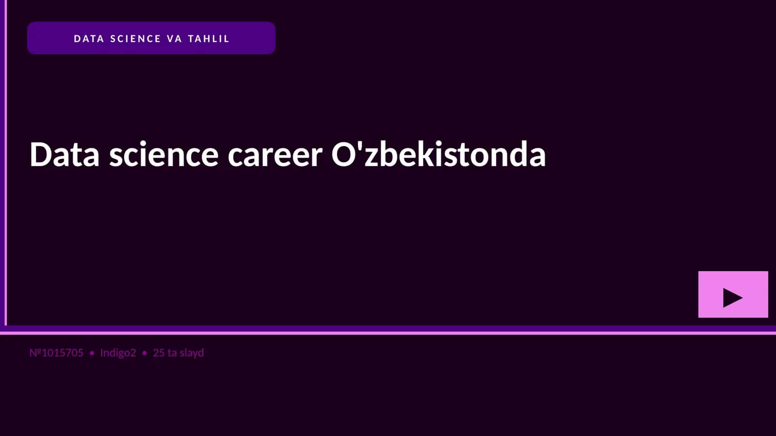 Data science career O'zbekistonda