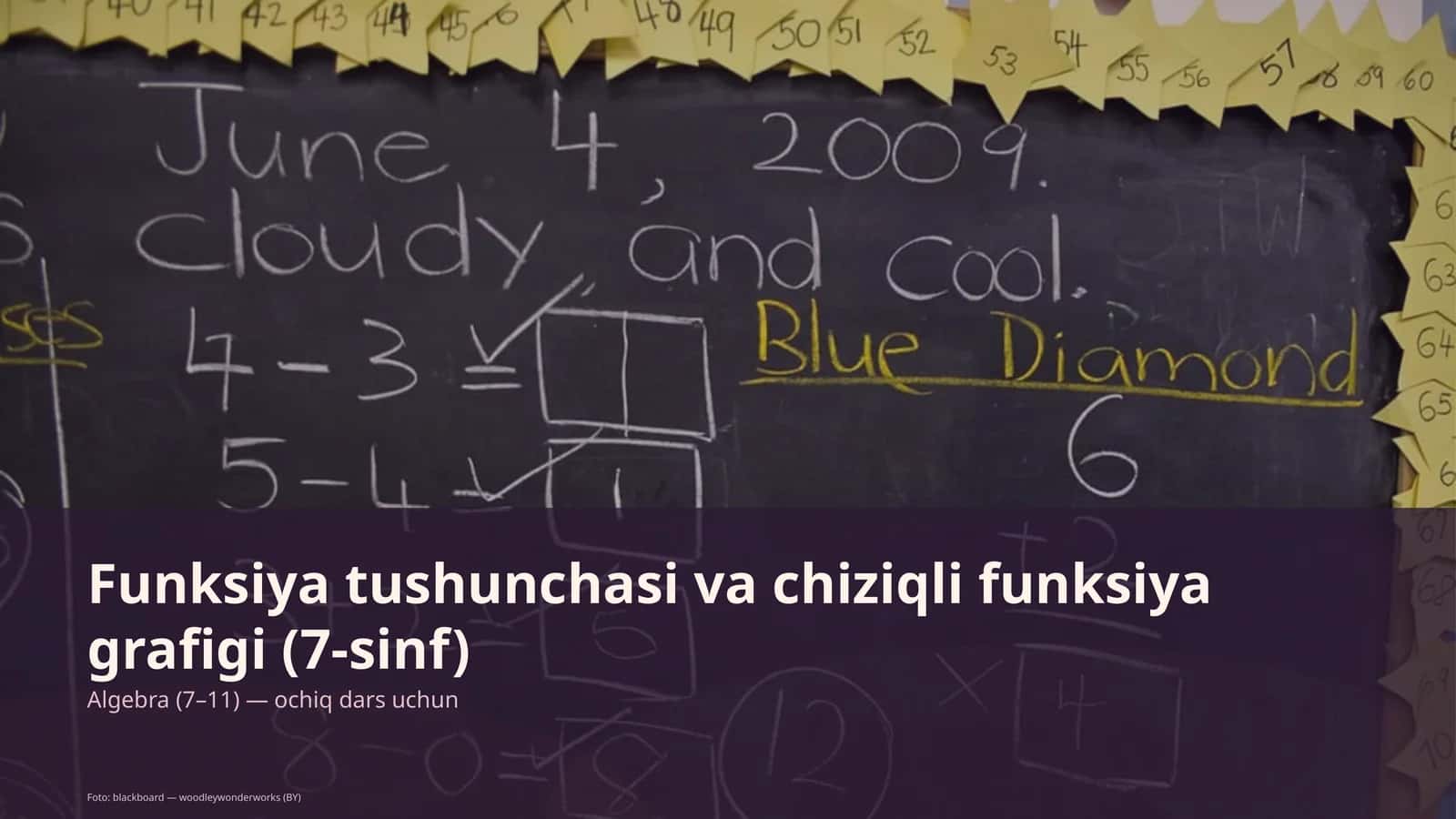 Funksiya tushunchasi va chiziqli funksiya grafigi (7-sinf)