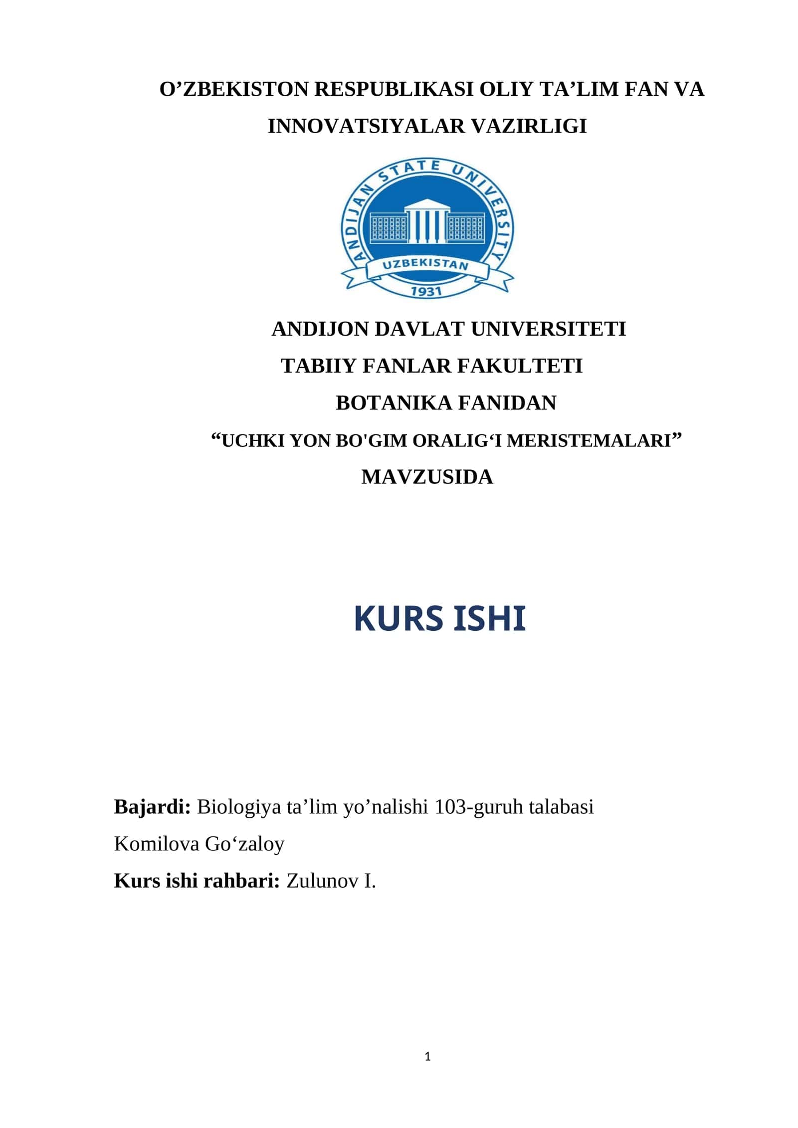 Uchki yon bo'gim oralig'i meristemalari
