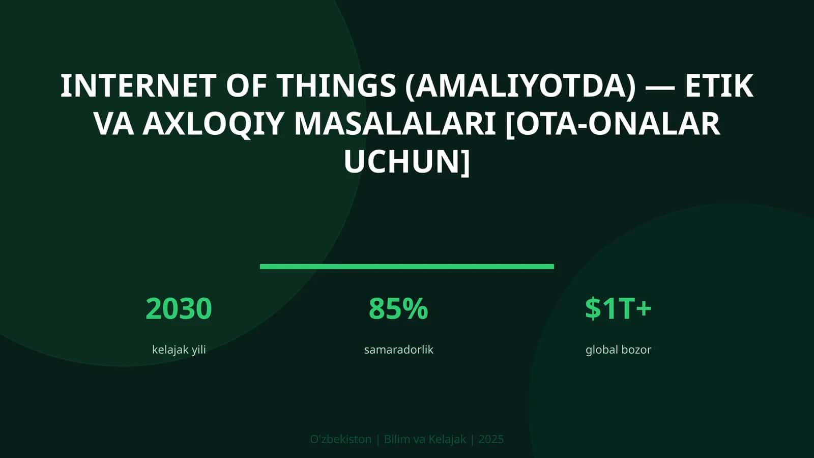 Internet of Things (amaliyotda) — etik va axloqiy masalalari [ota-onalar uchun]
