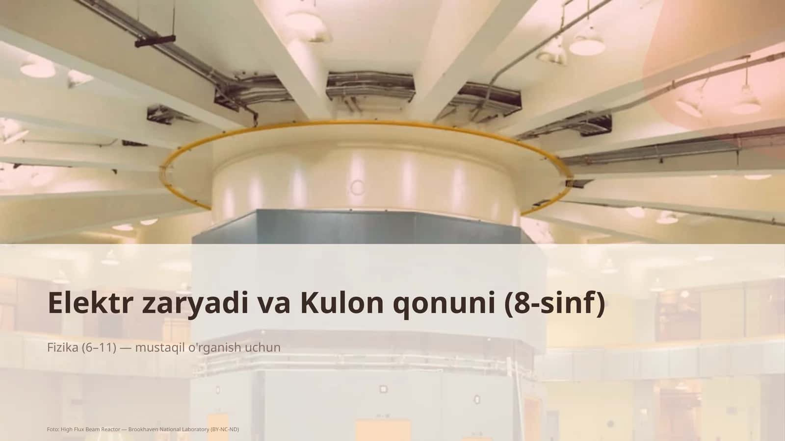Elektr zaryadi va Kulon qonuni (8-sinf)