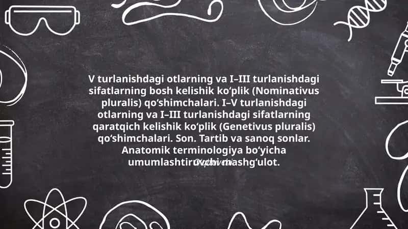 Anatomik terminologiya mashg'uloti