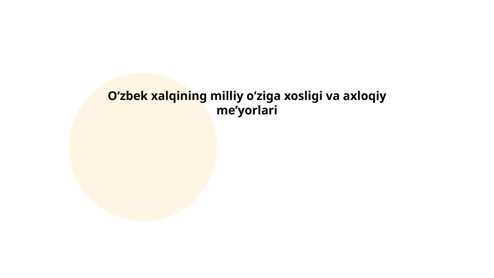 Oʻzbek xalqining milliy liboslari