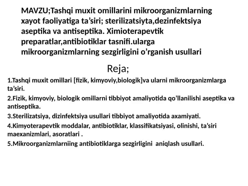Tashqi muxit omillari