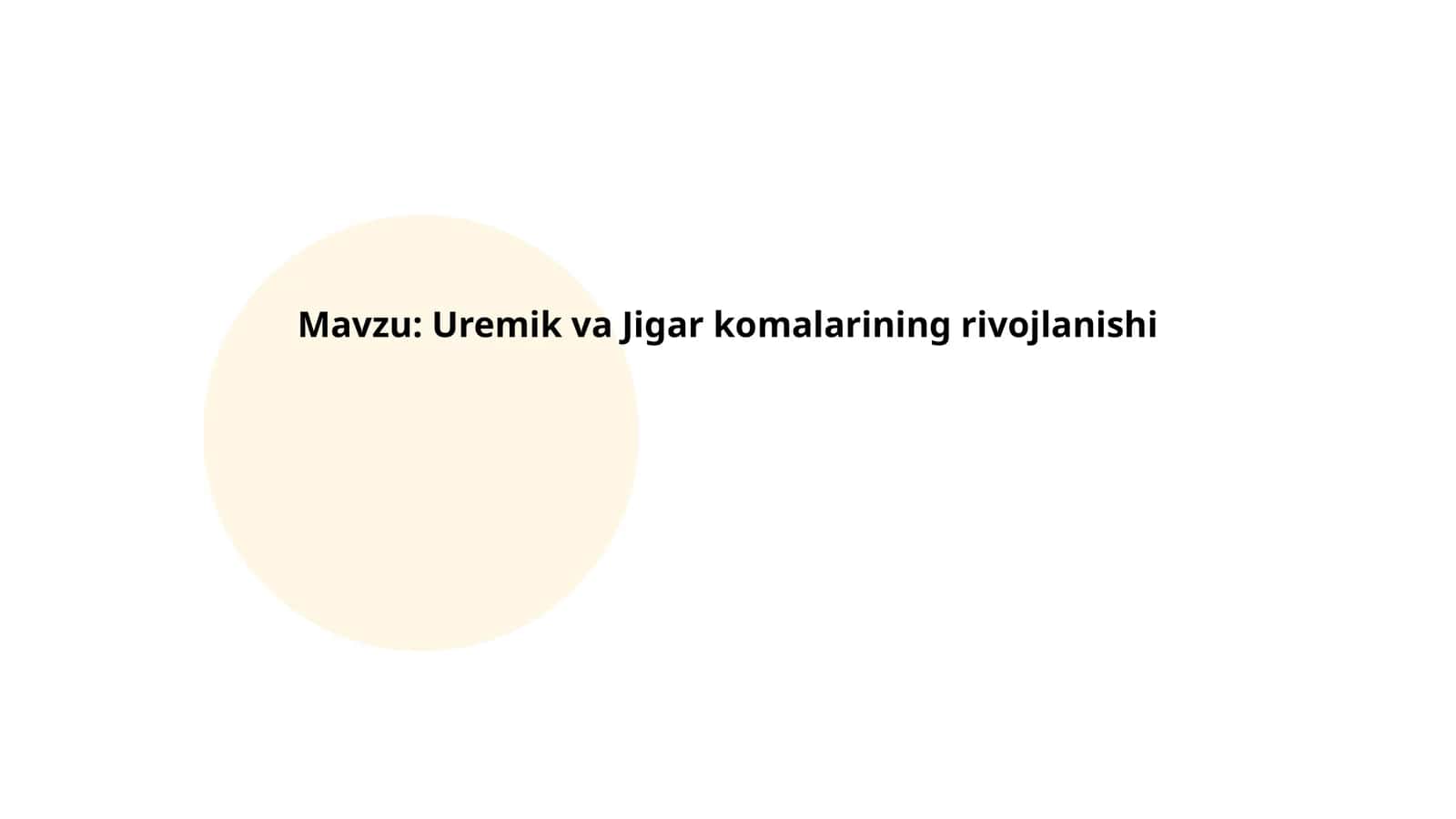 Uremik va Jigar komalarining rivojlanishi
