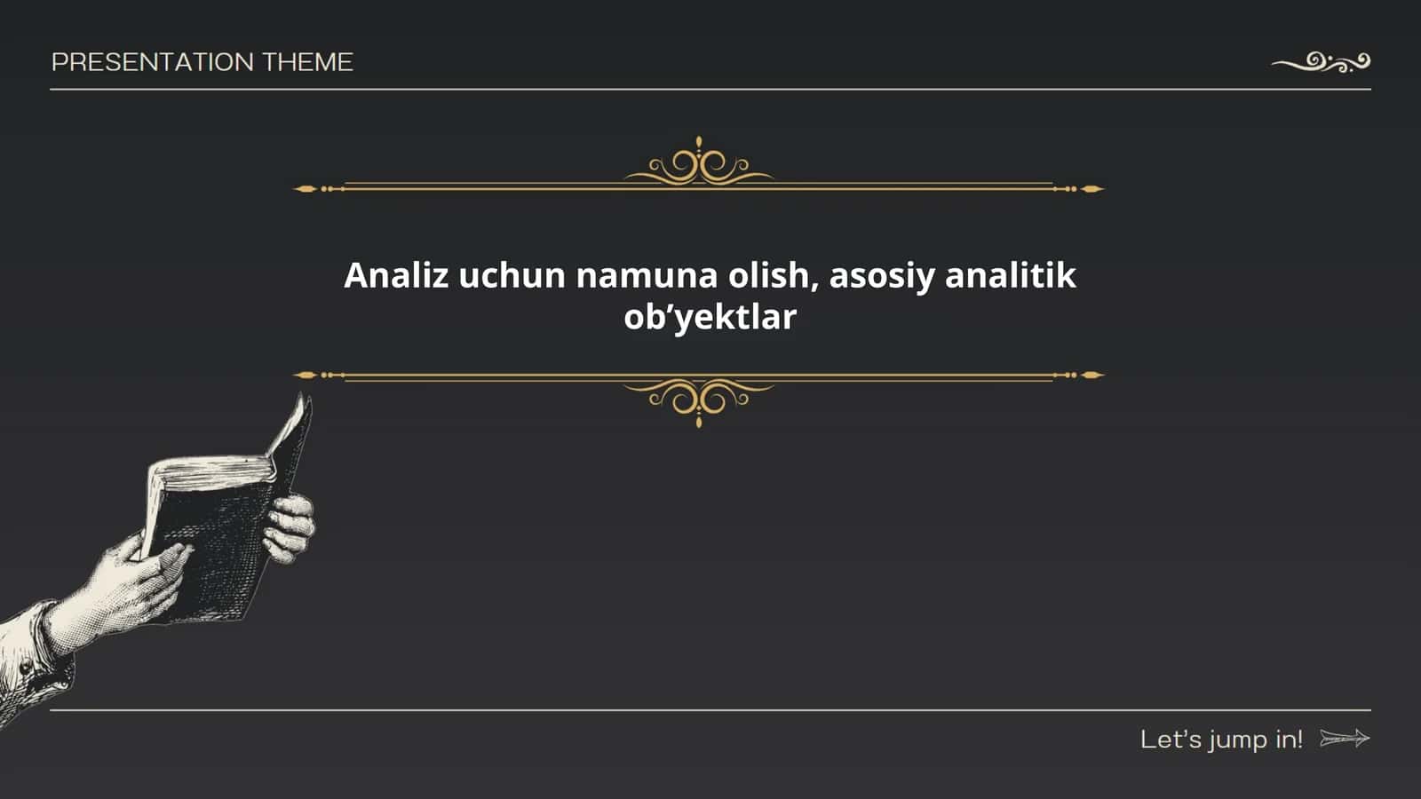 Analiz uchun namuna olish, asosiy analitik obʼyektlar