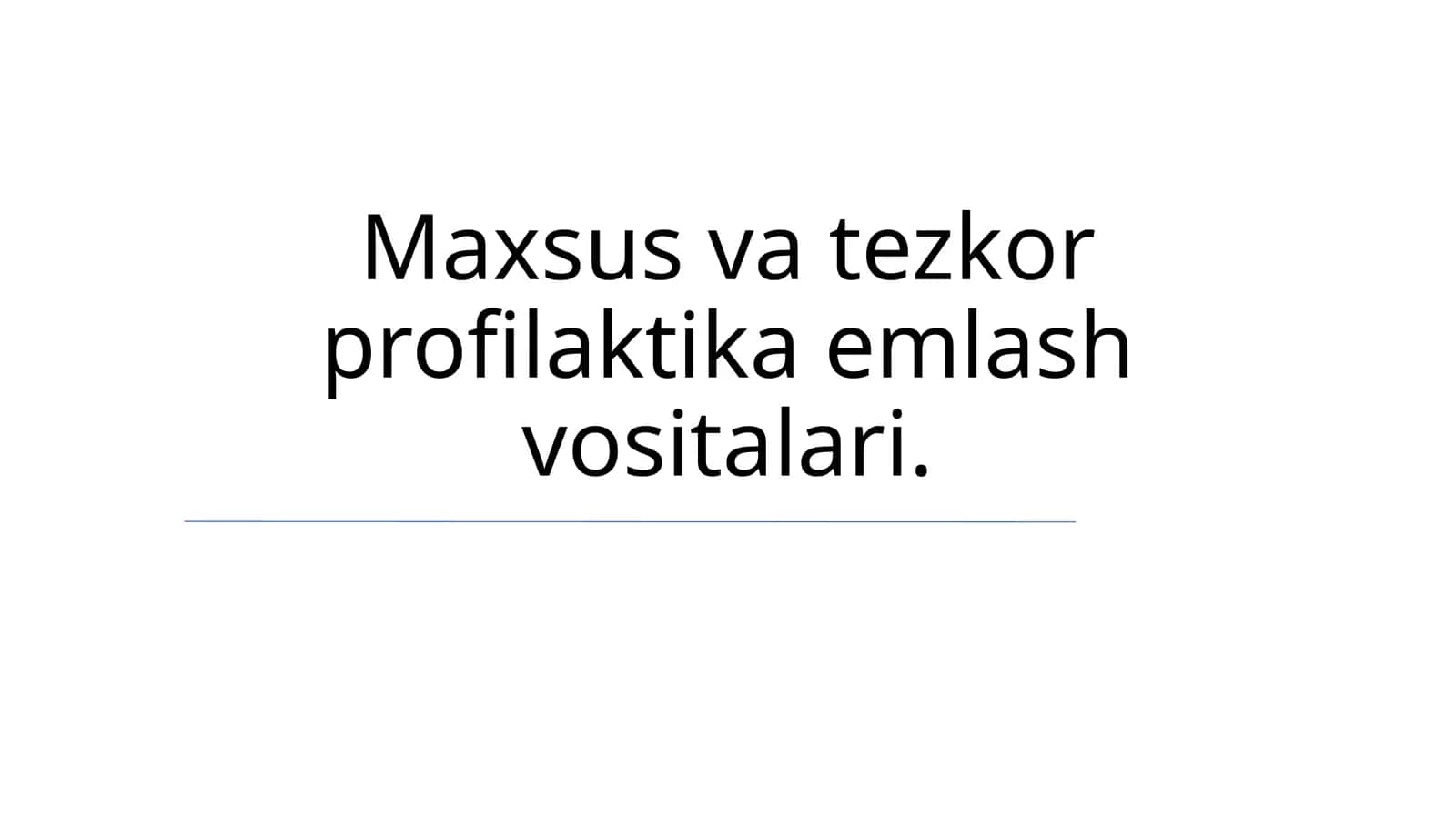 Maxsus va tezkor profilaktika emlash vositalari