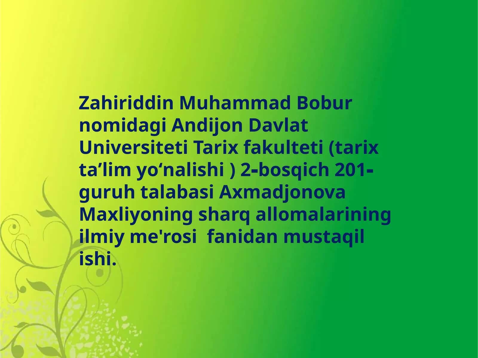 "Jonon mening jonimda " asari haqida