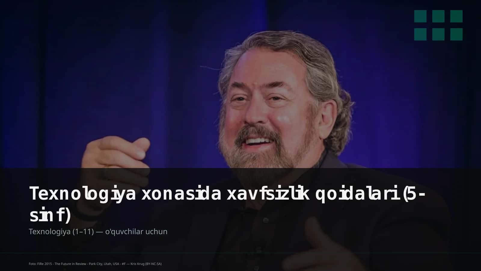 Texnologiya xonasida xavfsizlik qoidalari (5-sinf)