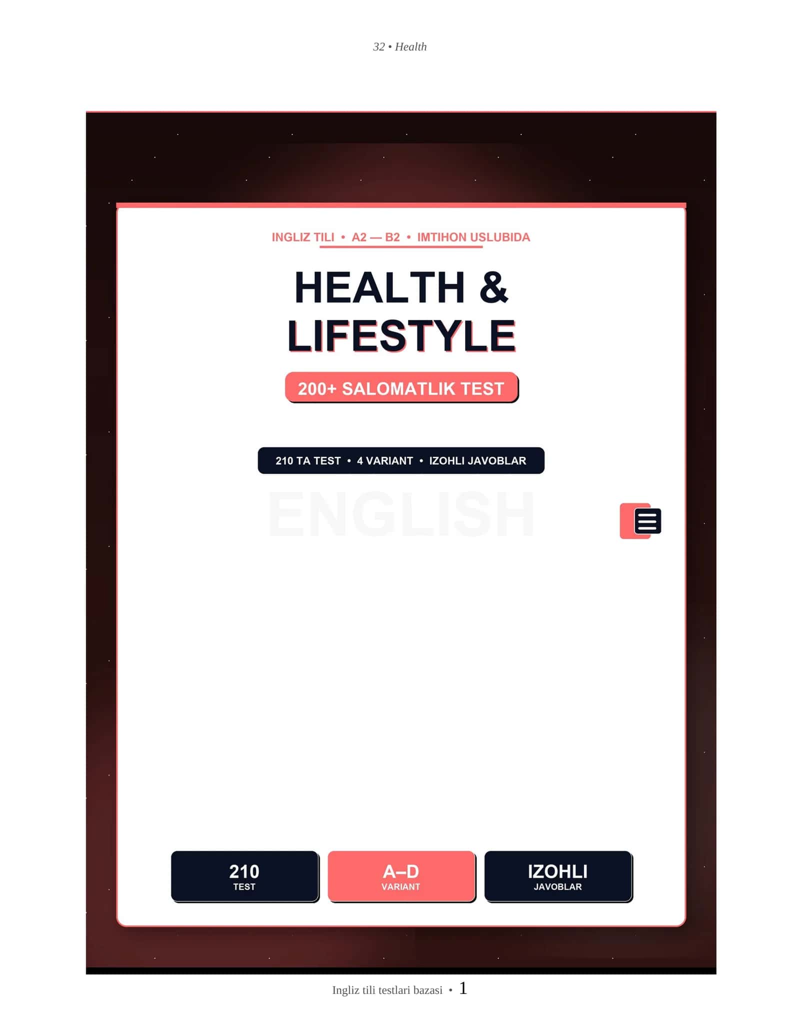 INGLIZ TILI HEALTH & LIFESTYLE