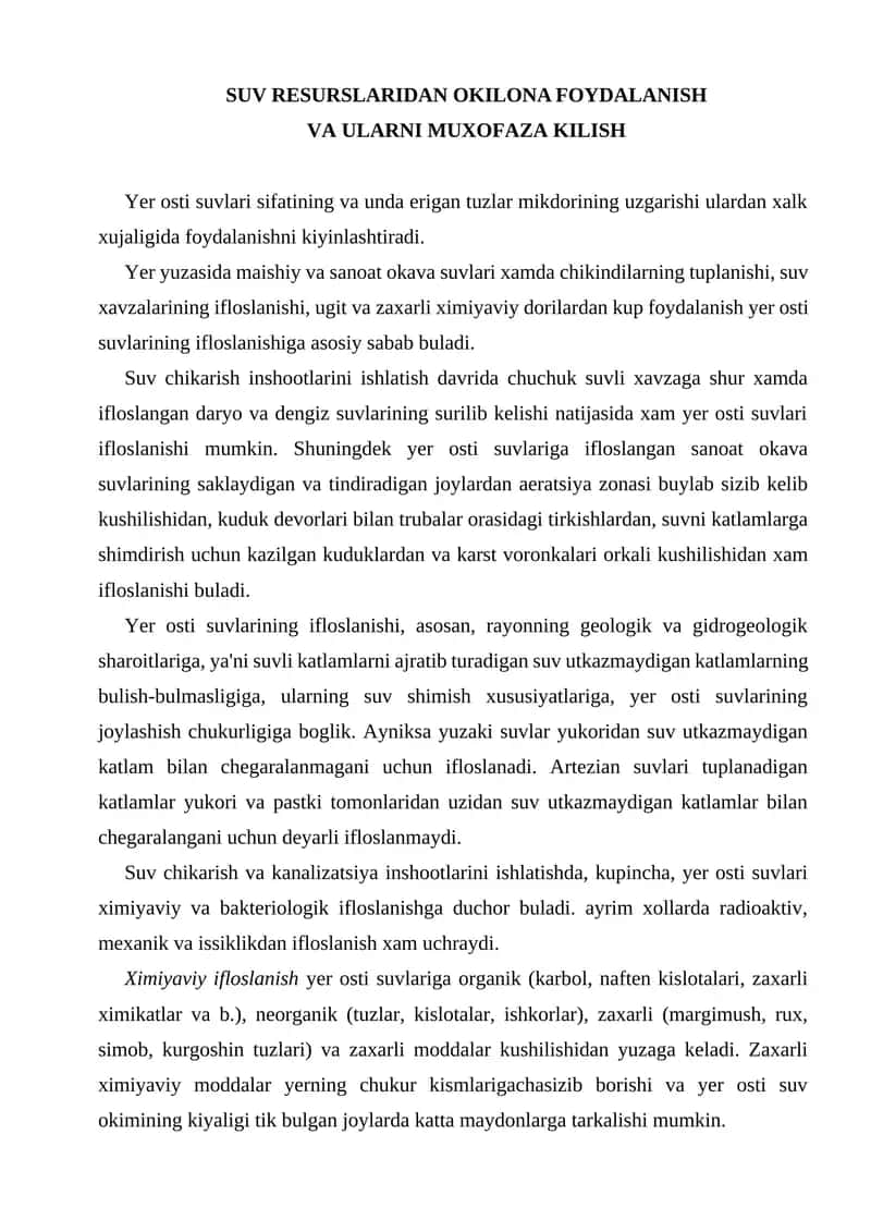 Yer osti suvlari