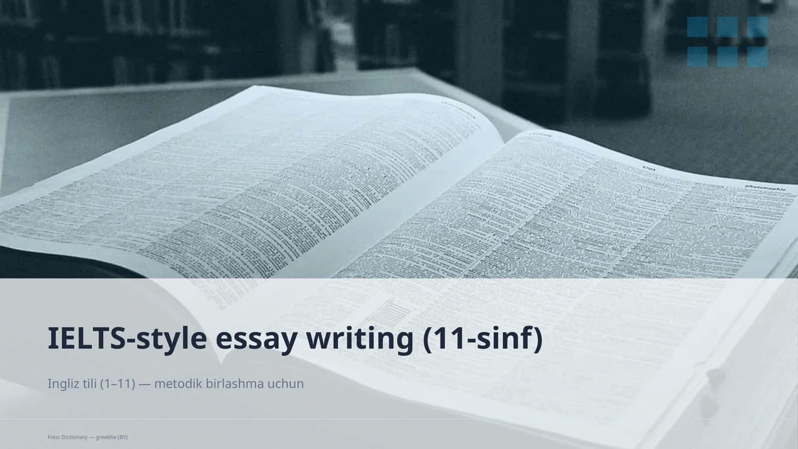 IELTS-style essay writing (11-sinf)