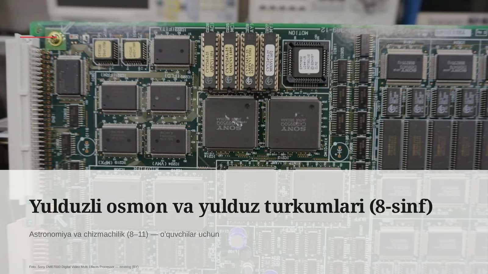 Yulduzli osmon va yulduz turkumlari (8-sinf)