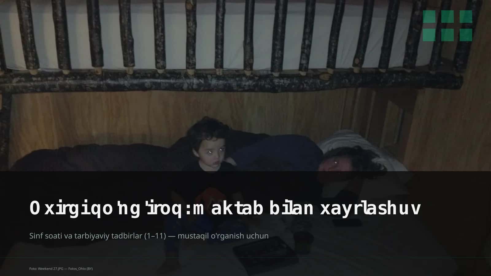 Sinf soati va tarbiyaviy tadbirlar (1–11)