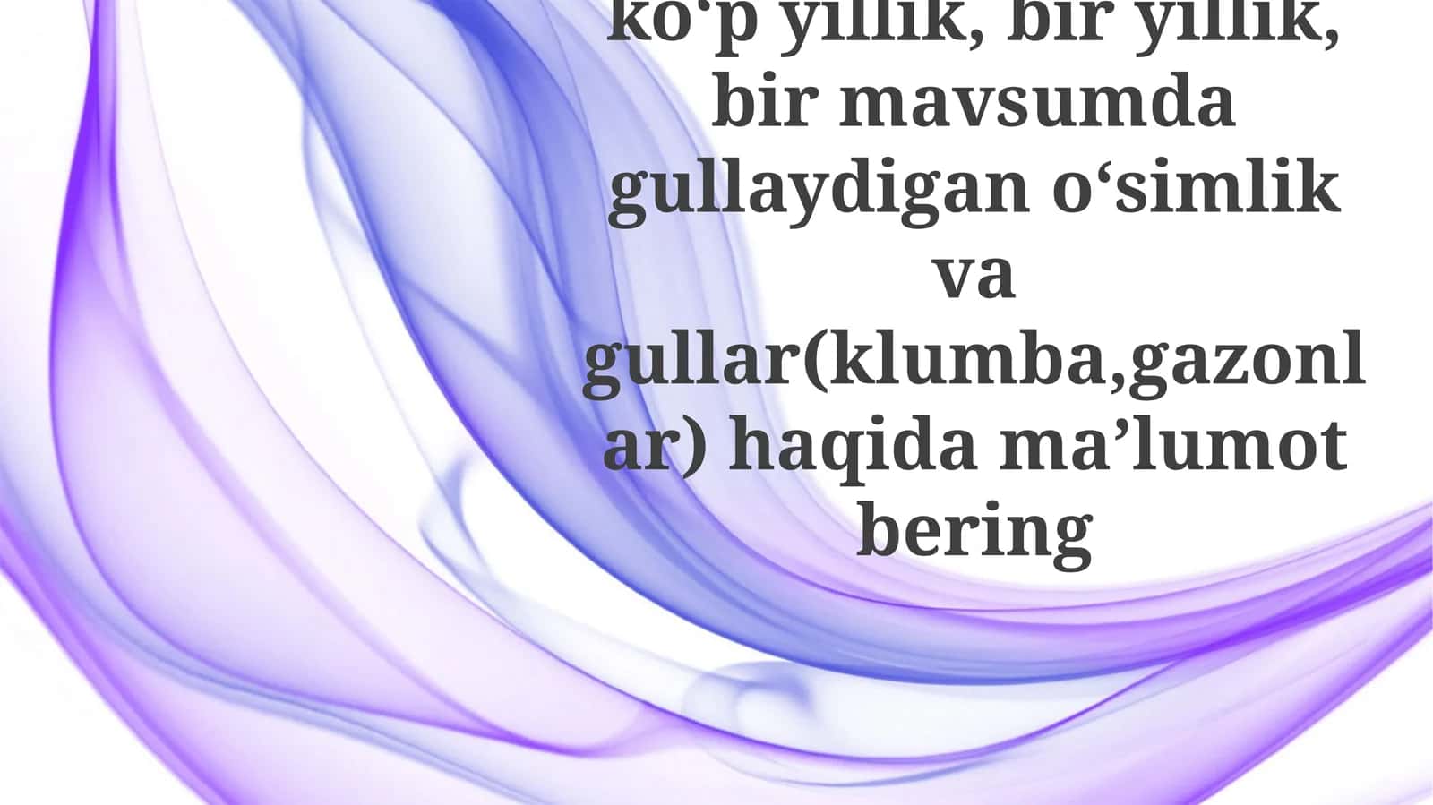 Mavsumiy Gulzor Dizayni