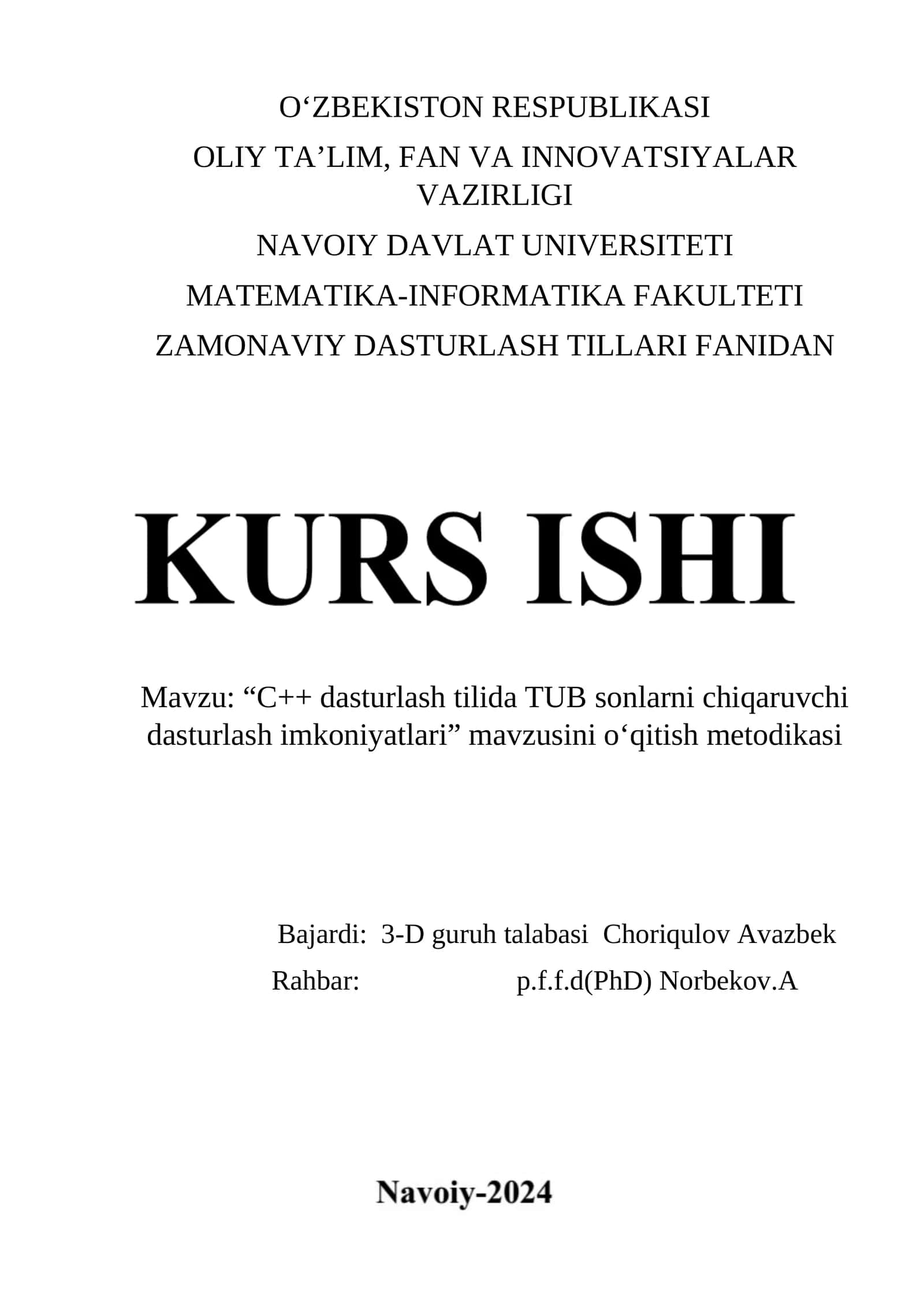 C++ dasturlash tilida TUB sonlarni chiqaruvchi dasturlash imkoniyatlari