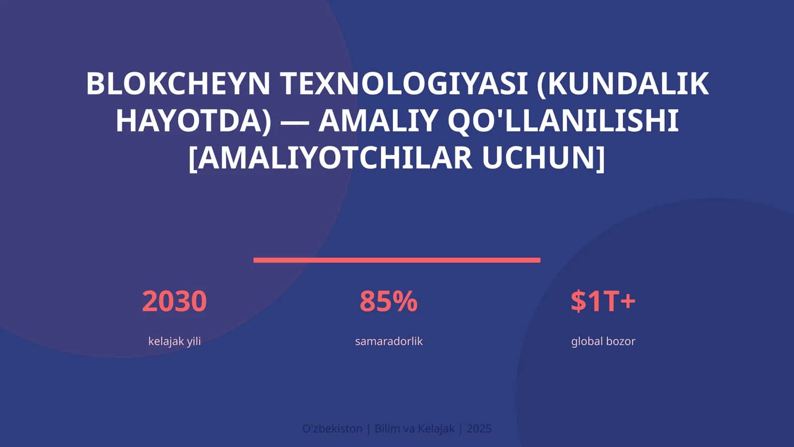 Blokcheyn texnologiyasi (kundalik hayotda) — amaliy qo'llanilishi [amaliyotchilar uchun]