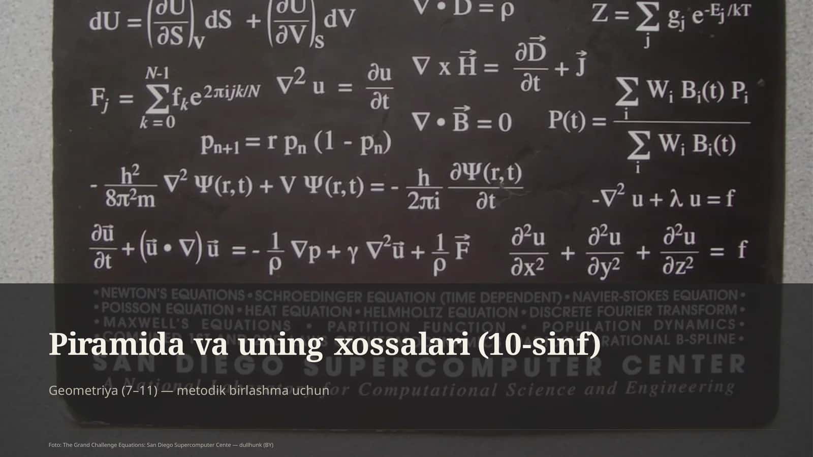 Piramida va uning xossalari (10-sinf)