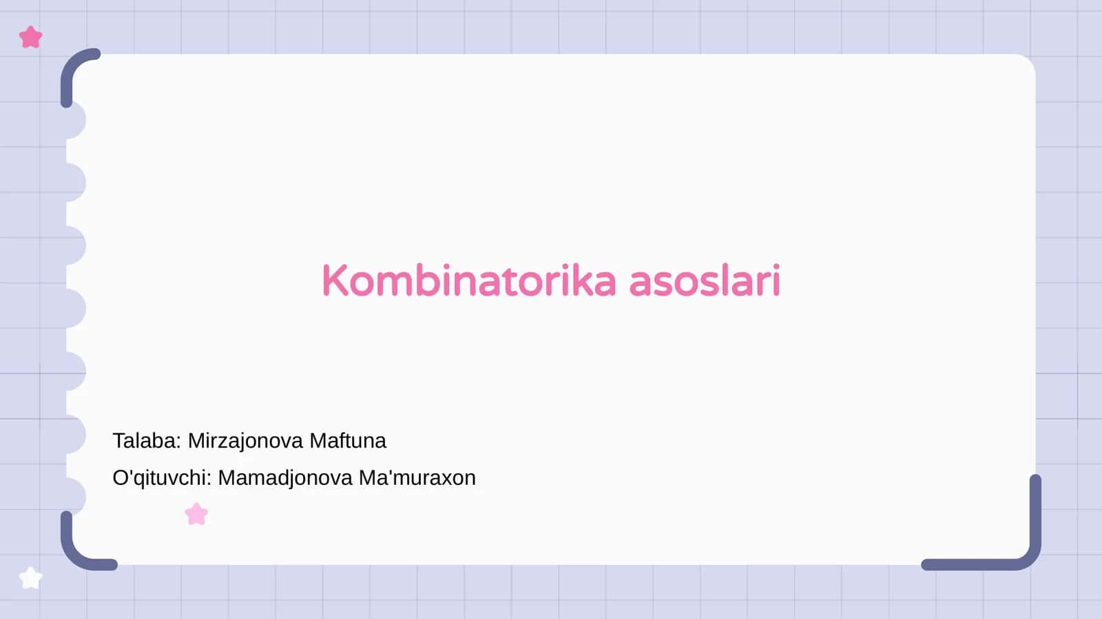 Kombinatorika asoslari