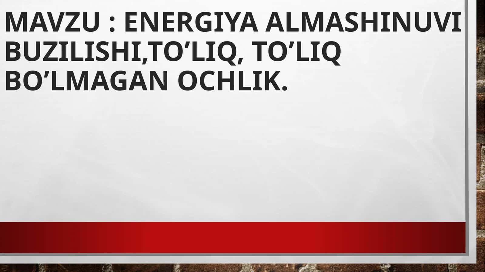 To'liq va to'liq bo'lmagan ochlik