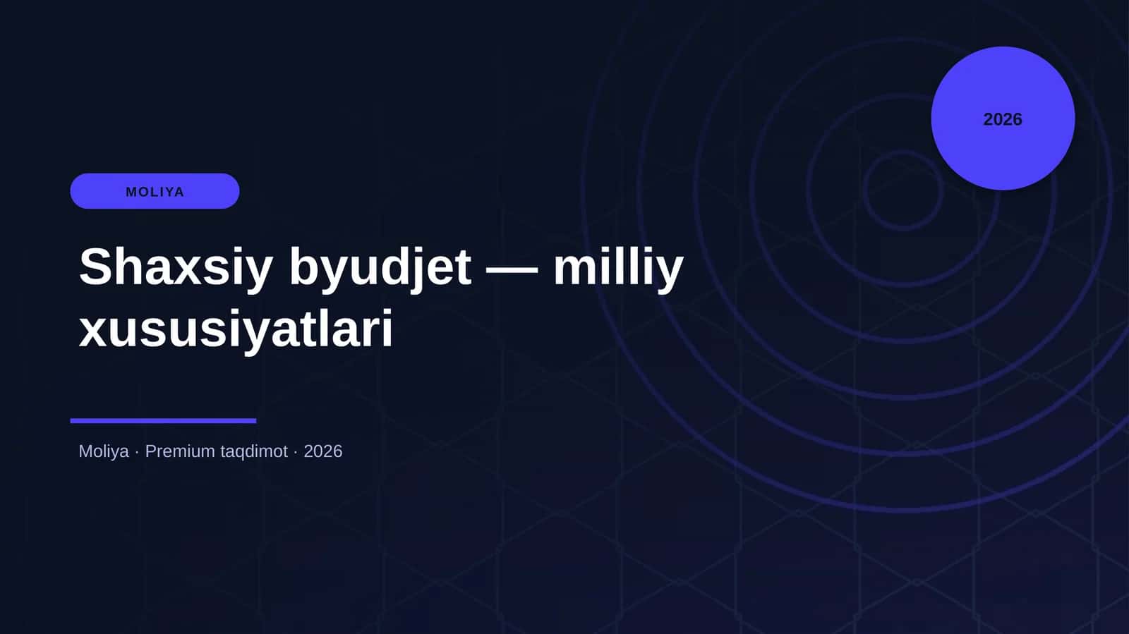 Shaxsiy byudjet — milliy xususiyatlari