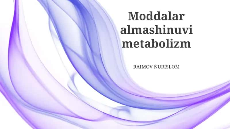 Moddalar almashinuvi metabolizm