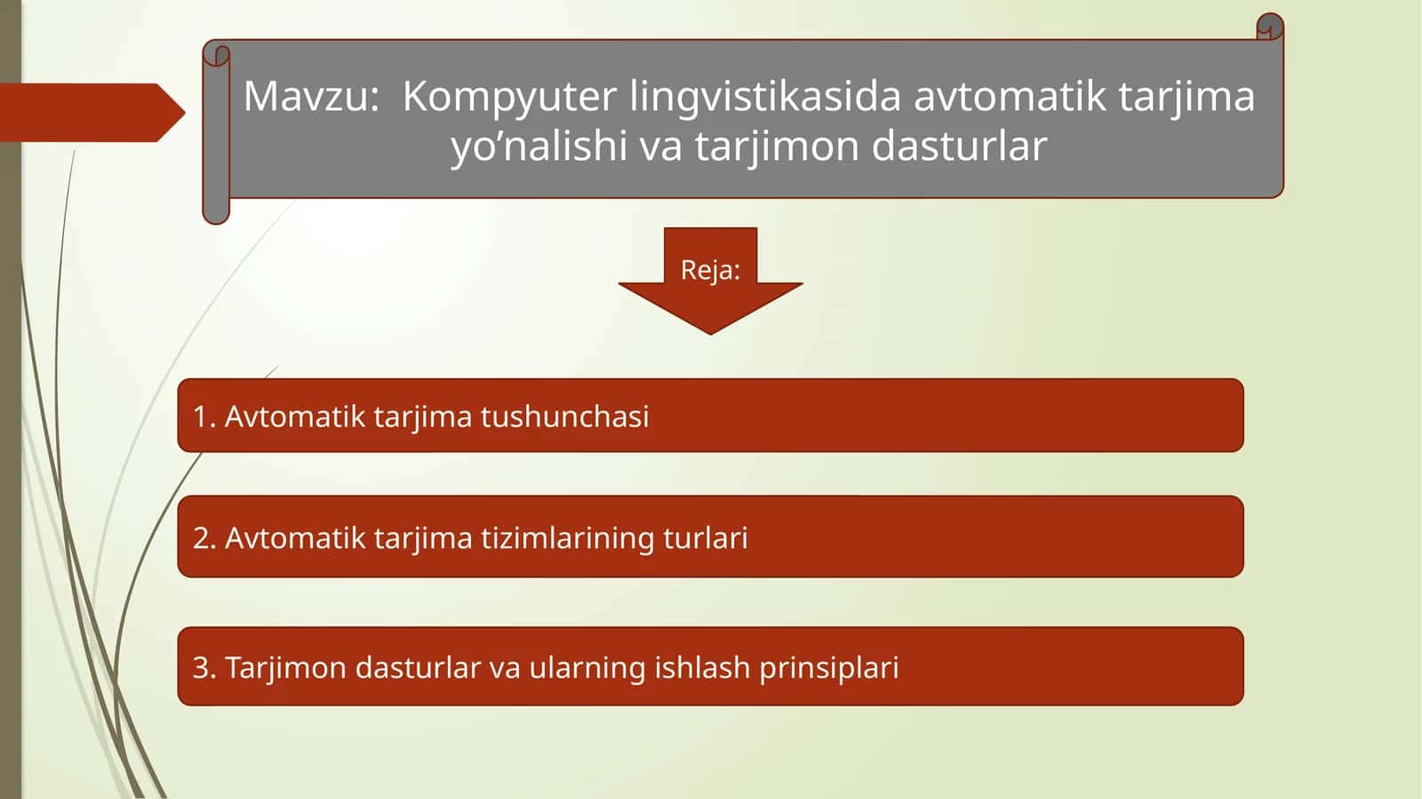 Kompyuterlingvistikasida avtomatik tarjima yo'nalishi va tarjimon dasturlar