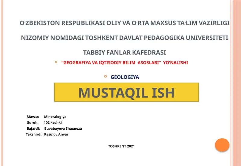 Mineralogiya