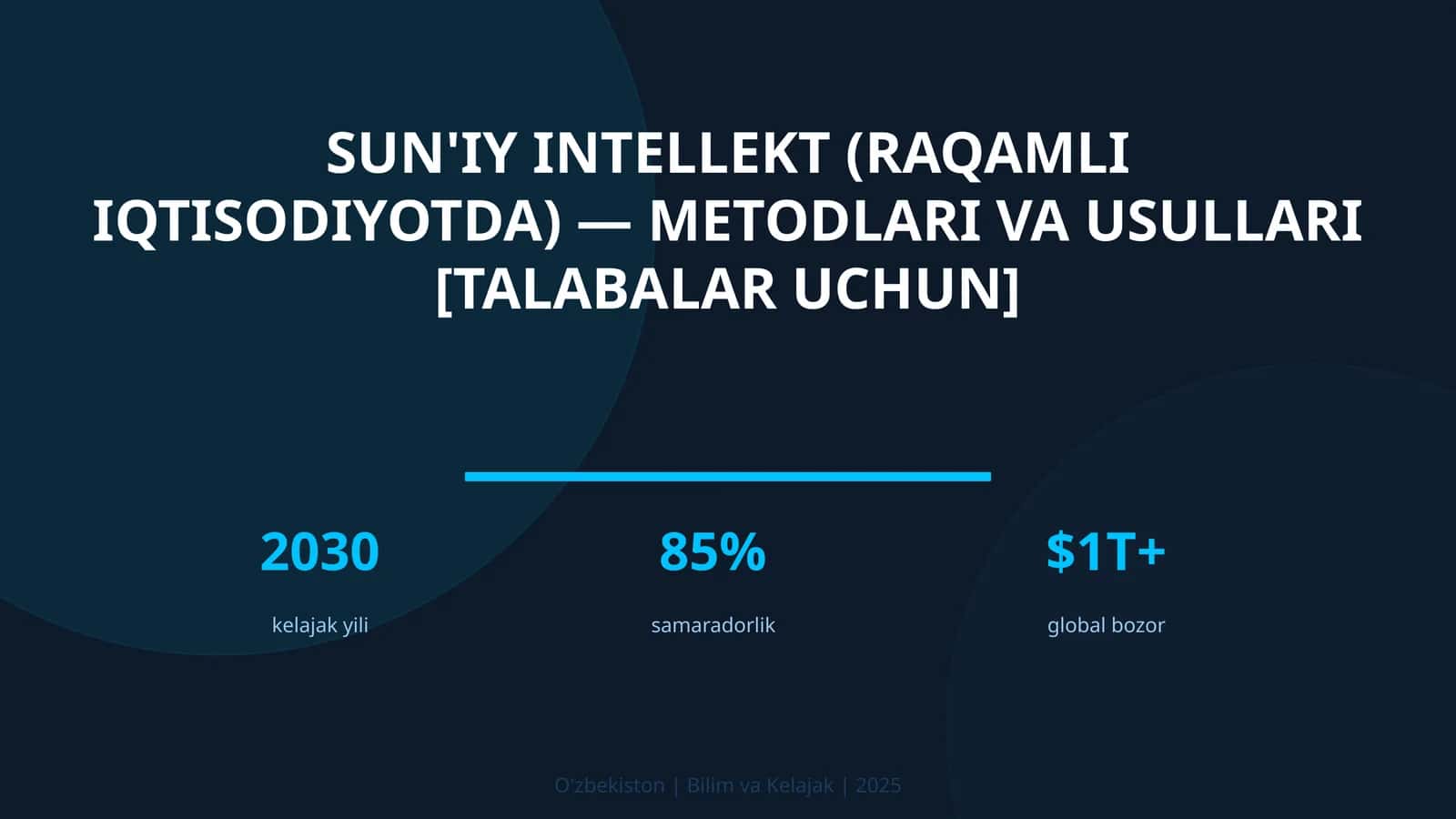 Sun'iy intellekt (raqamli iqtisodiyotda) — metodlari va usullari [talabalar uchun]