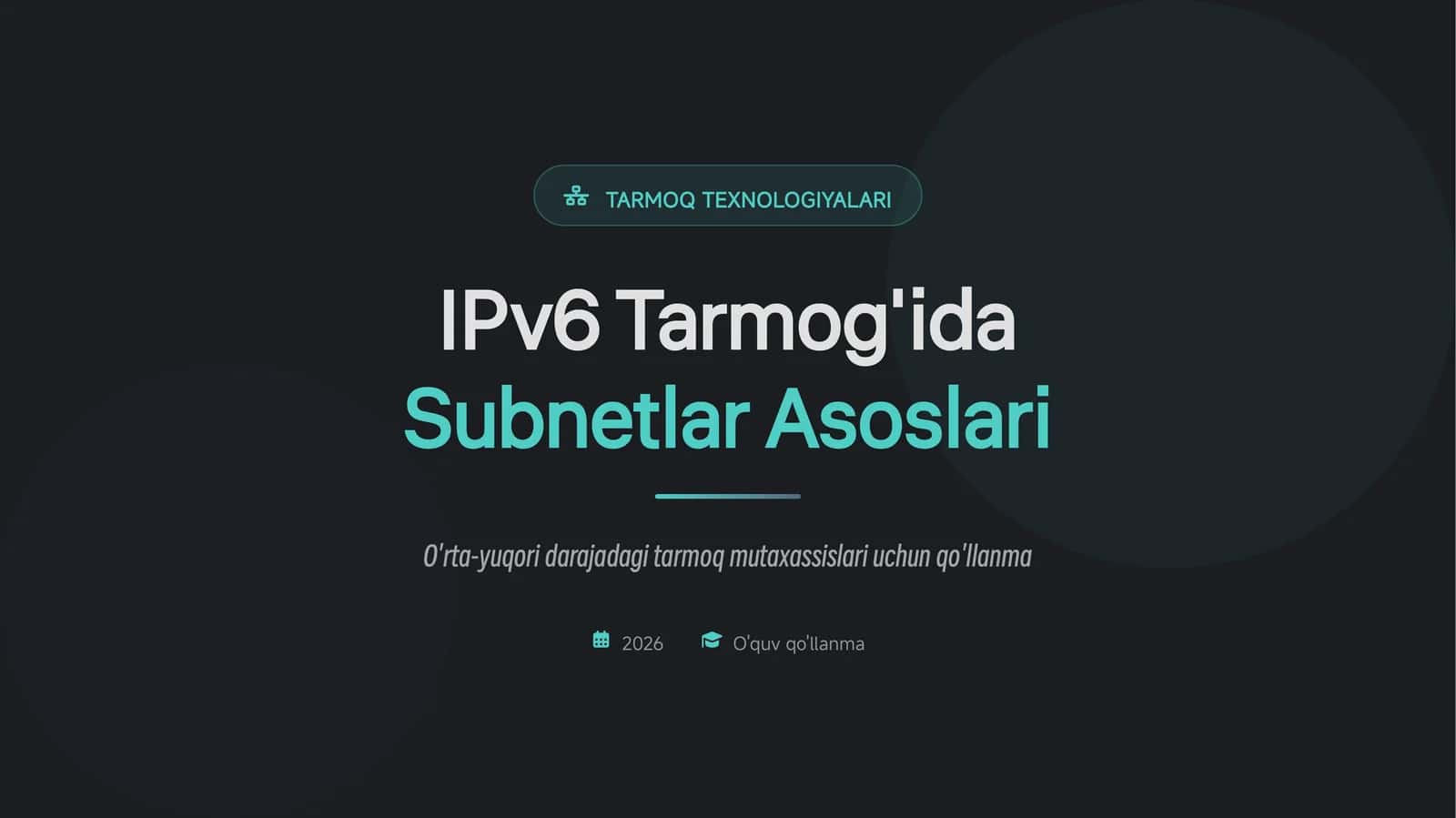 Tarmoq texnologiyalari