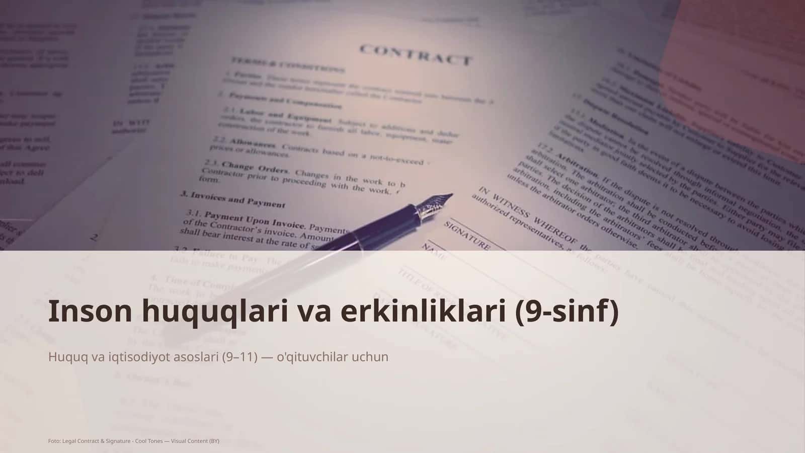 Inson huquqlari va erkinliklari (9-sinf)