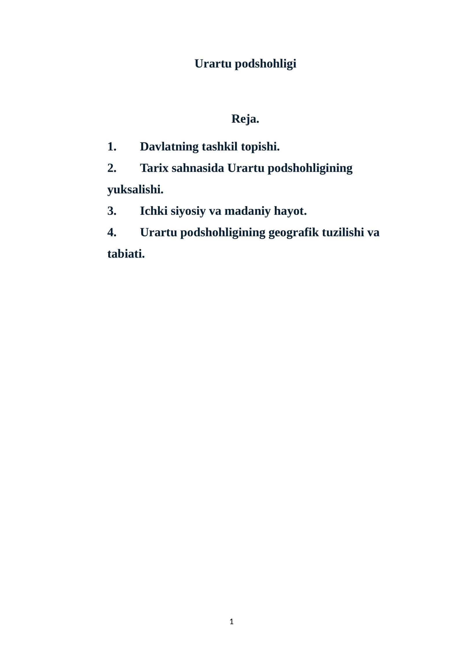 Urartu podshohligi