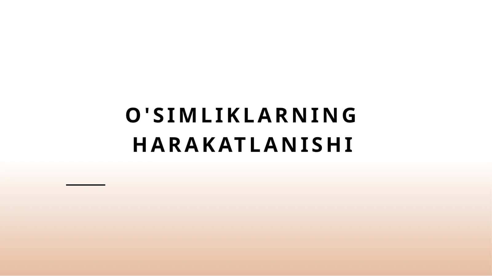 O'simliklarning harakatlanishi