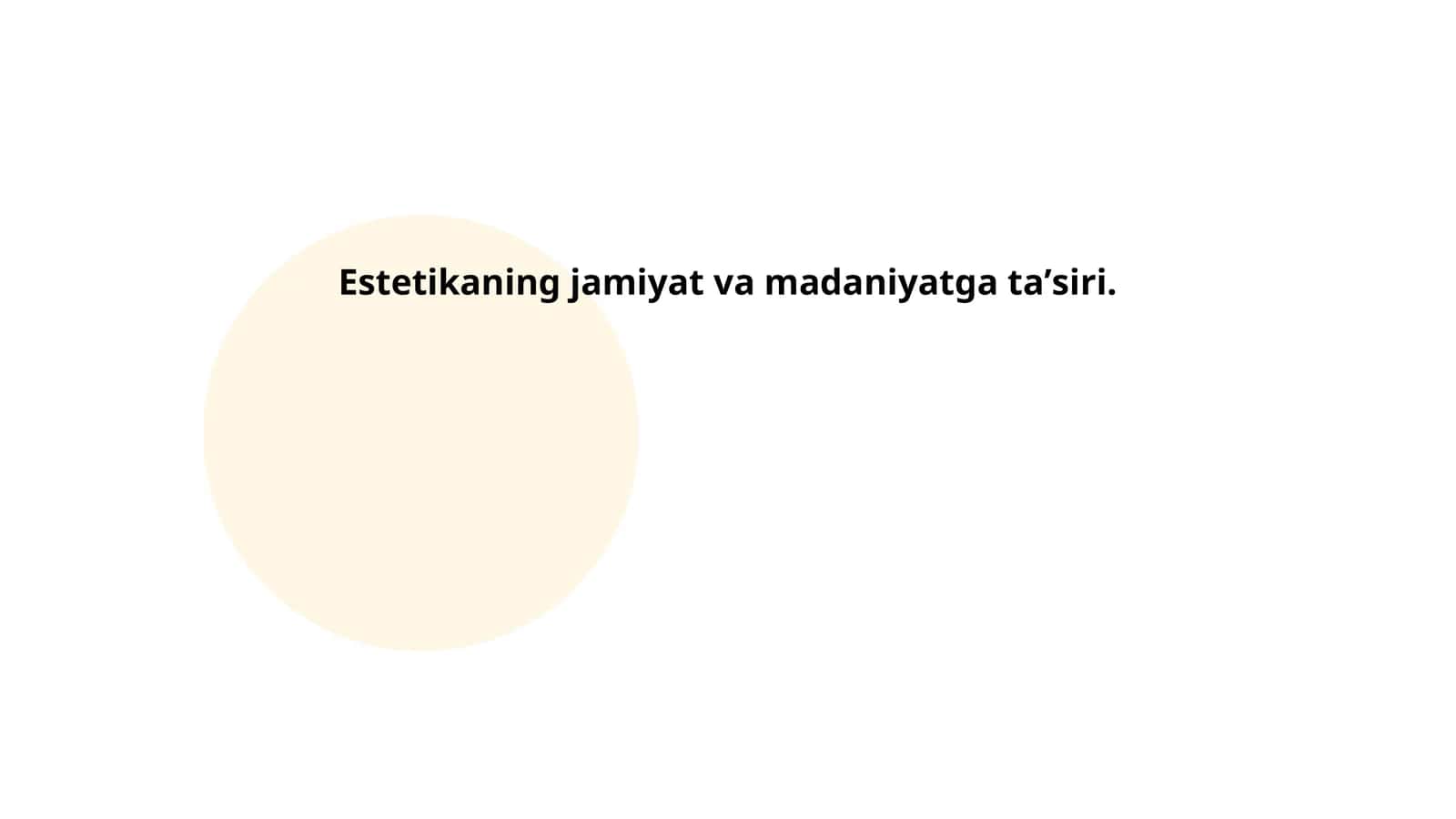 Estetikaning jamiyat va madaniyatga taʼsiri