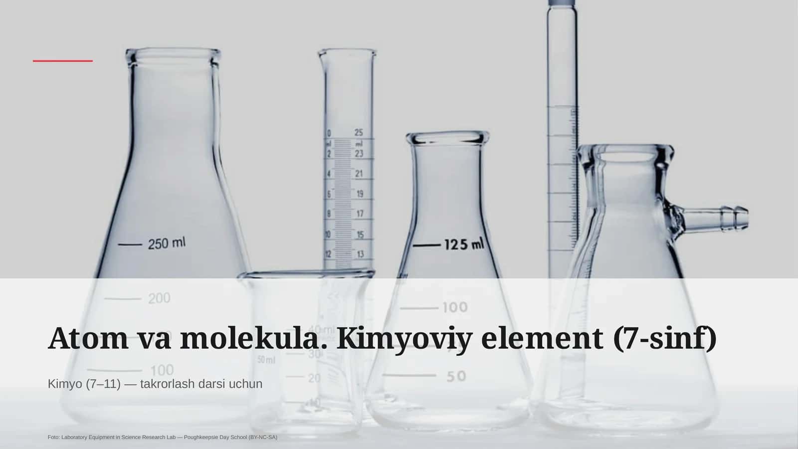 Atom va molekula. Kimyoviy element (7-sinf)