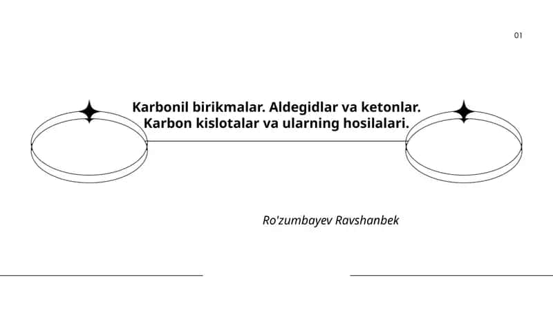 Karbonil birikmalar. Aldegidlar va ketonlar. Karbon kislotalar va ularning hosilalari