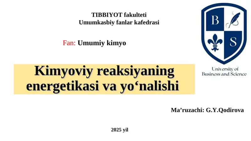 Termokimyo asoslari
