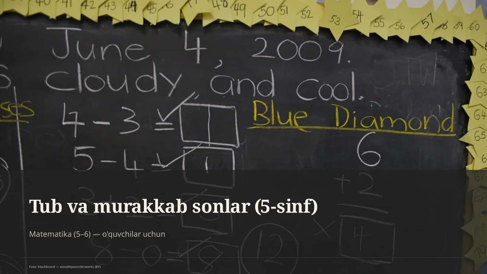 Tub va murakkab sonlar (5-sinf)