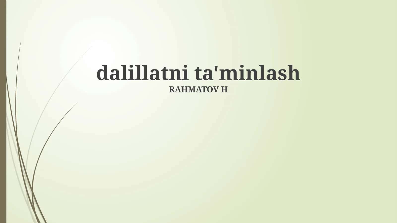 Dalillatni ta'minlash