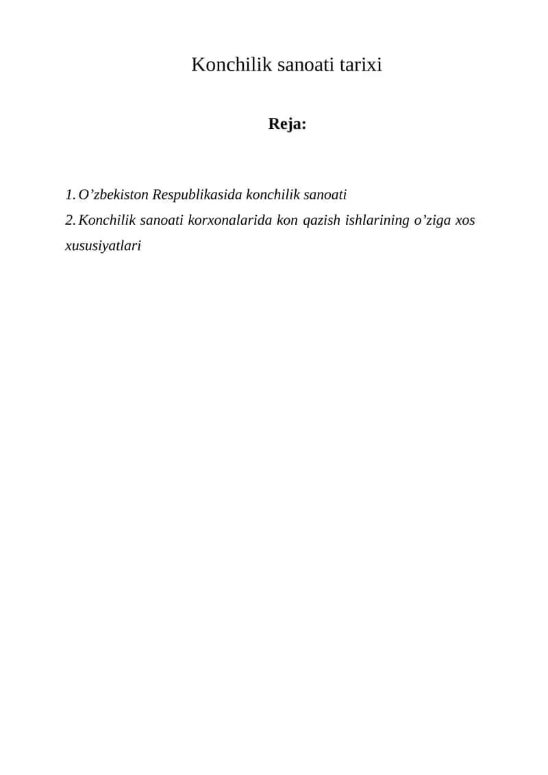 Konchilik sanoati tarixi