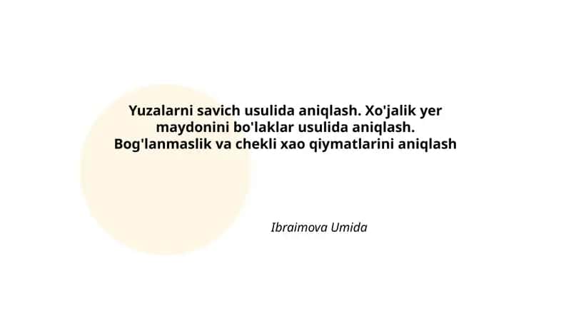 Savich Usuli