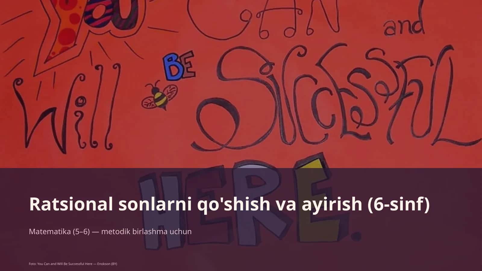 Ratsional sonlarni qo'shish va ayirish (6-sinf)